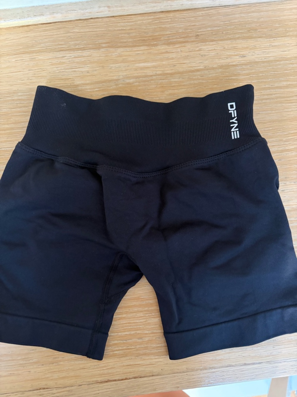 DFYNE High-Waist Black Women's Active Shorts